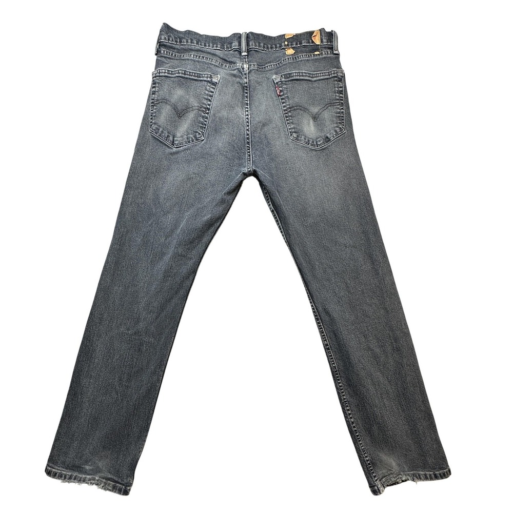 Levis 505 Jeans Mens 34x30 (32x28) Gray Stretch Denim Straight Leg Medium Wash